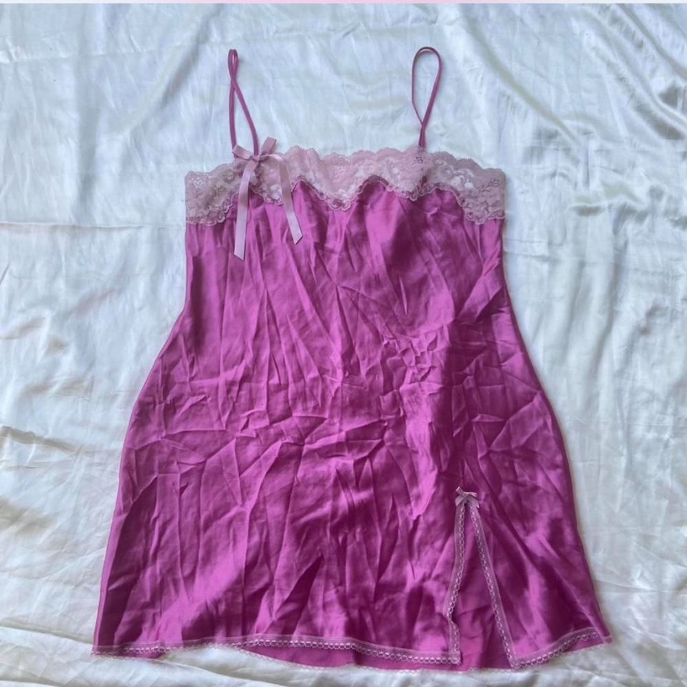 Victoria’s Secret Pink Lace Trim Chemise